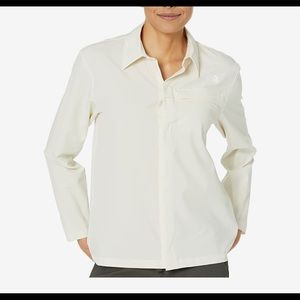THE NORTH FACE First Trail UPF Long Sleeve Shirt, Medium in Vintage White